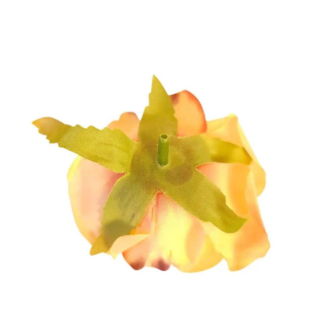 60 Peach Silk Rose Heads 3